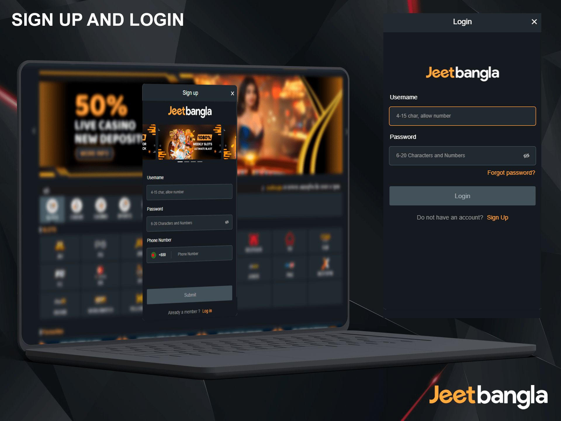 The process of registration and login to the account is simple and understandable for every player 